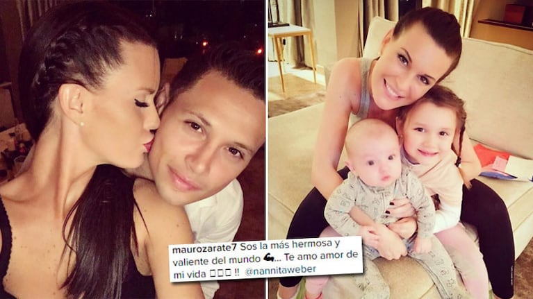 El romántico mensaje de apoyo de Mauro Zárate a Natalie Weber. (Foto: Instagram)