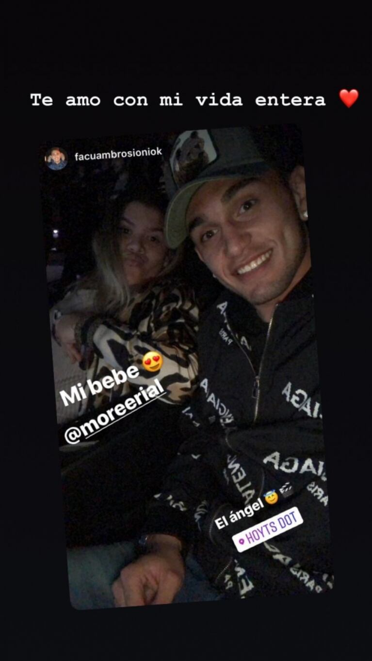 El romántico mensaje de More Rial a su novio, Facundo Ambrosioni: "Amor de mi vida"