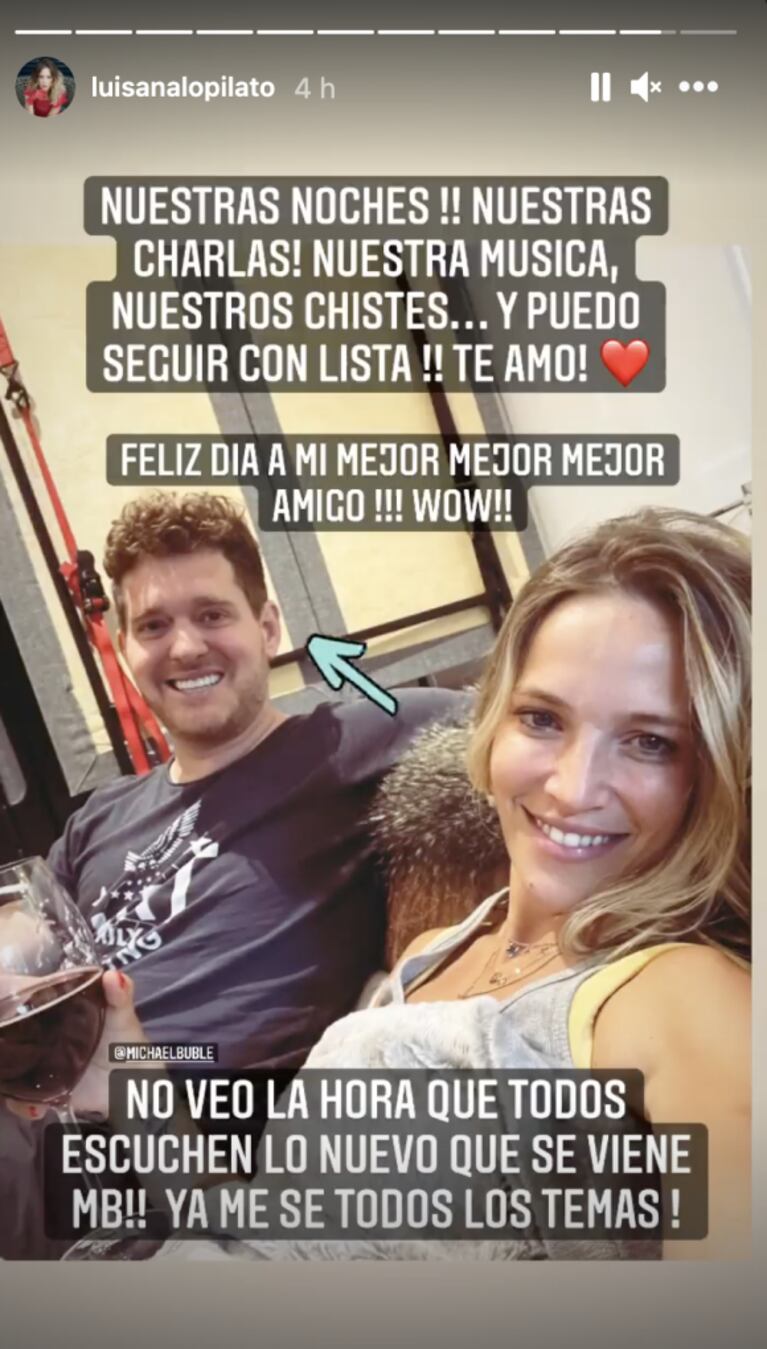 El romántico mensaje que Luisana Lopilato le dedicó a Michael Bublé en una fecha especial: "Nuestras noches"