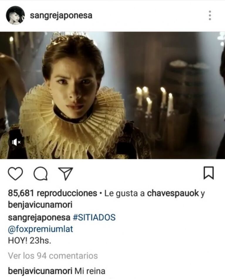 El romántico piropo de Benjamín Vicuña a la China Suárez: "Mi reina"