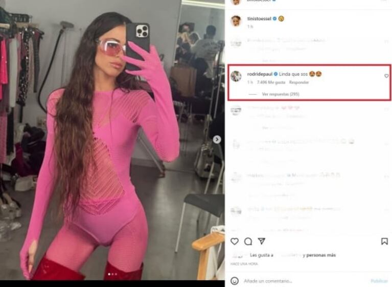 El romántico piropo de Rodrigo de Paul a una foto que compartió Tini Stoessel en las redes: "Linda que sos"