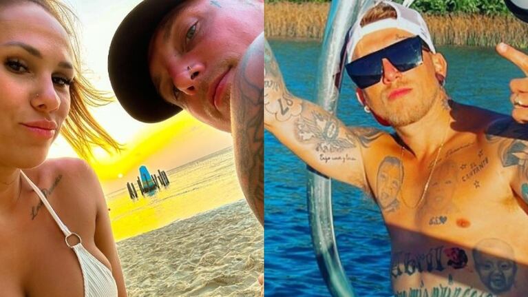 El romántico posteo de El Polaco para Barby Silenzi en medio de sus paradisíacas vacaciones en el Caribe (Fotos: Instagram)