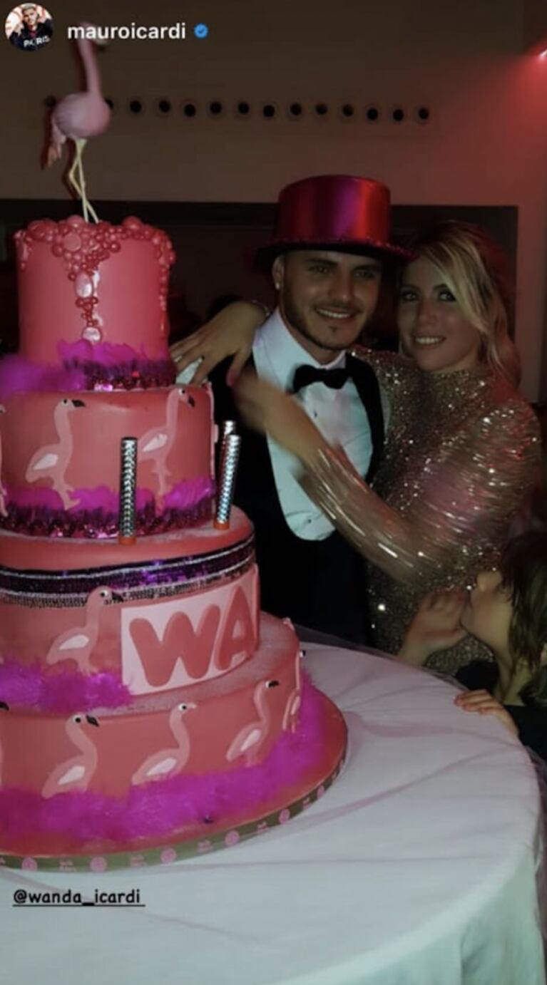 El romántico saludo de cumple de Mauro Icardi a Wanda Nara: "La mujer de mi vida"