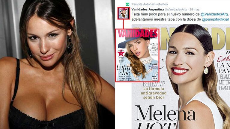 El RT involuntario de Pampita para la China Suárez. Fotos: Twitter y Web.