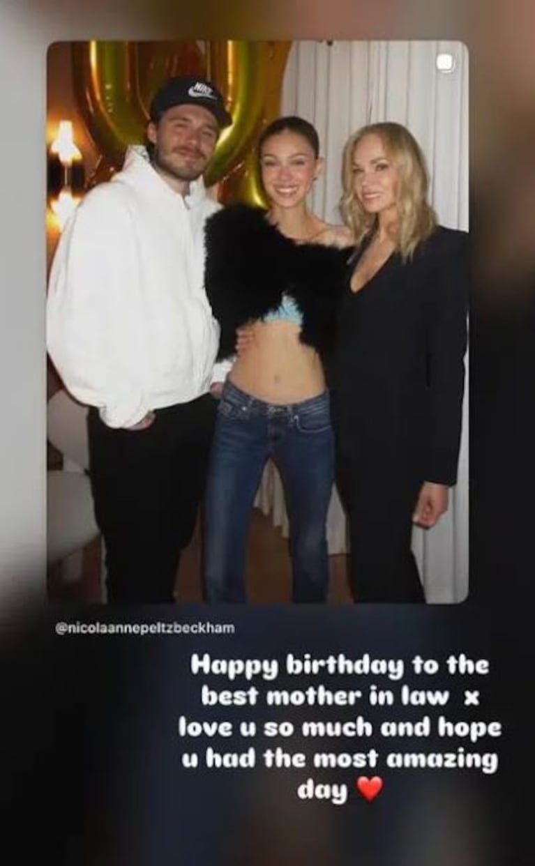 El saludo de Brooklyn Beckham a su suegra, la madre de Nicola Peltz, en el día de su cumpleaños y el Día de las Madres (Foto: redes sociales @brooklynpeltzbeckham).