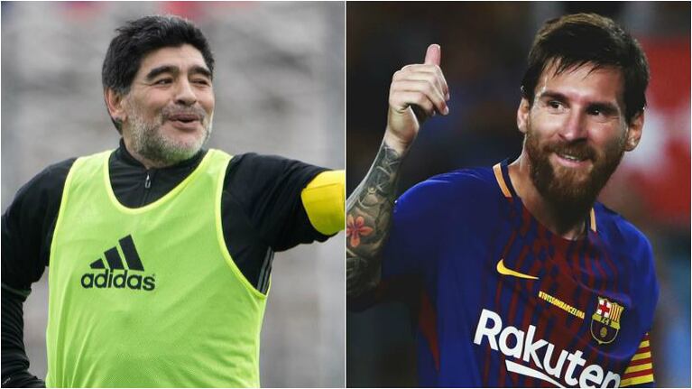 El saludo de Maradona a Messi por el nacimiento de su tercer hijo