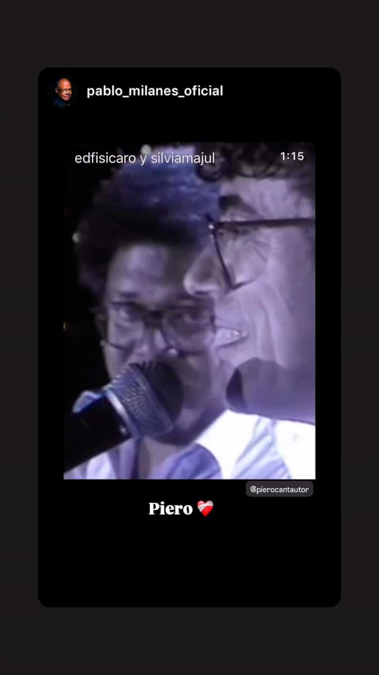 El saludo desde la cuenta oficial de Pablo Milanés  (Foto: Instagram @pablo_milanes)
