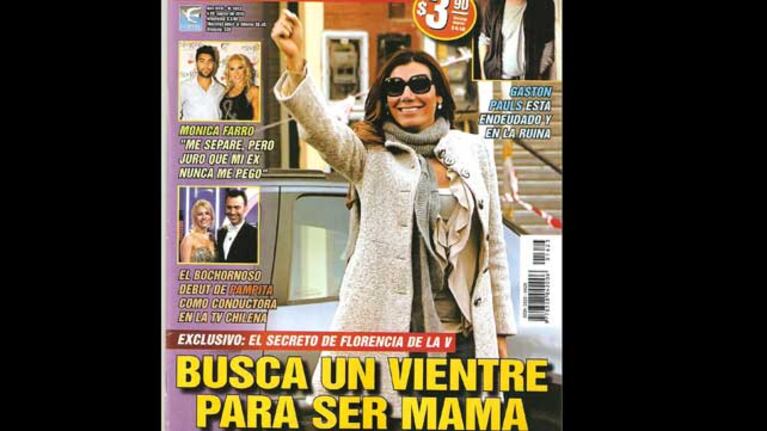 El secreto de Florencia de la V: busca un vientre para ser mamá
