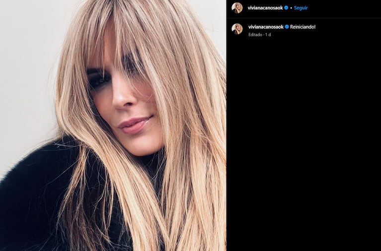 El segundo posteo de Viviana en Instagram.