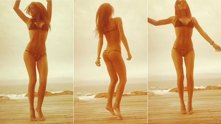 El sensual baile playero de Pampita en Punta del Este