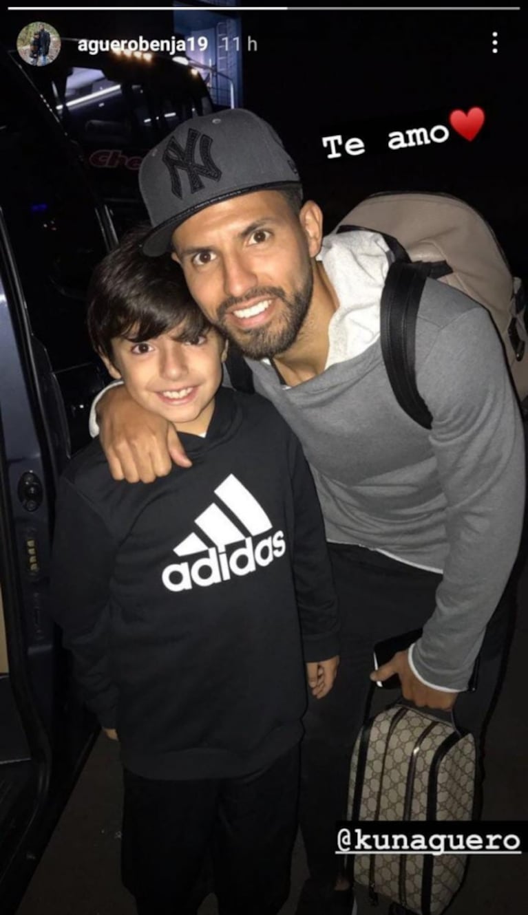 El sentido mensaje de Benjamín Agüero al Kun en su despedida del fútbol: "Te amo"