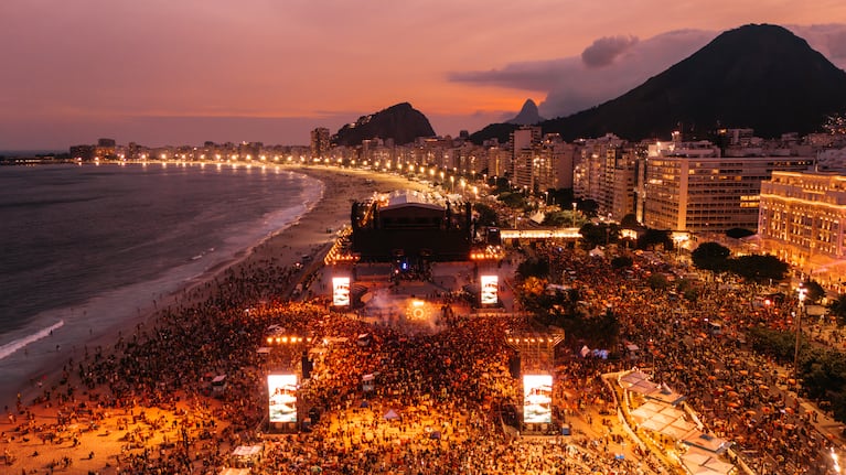 El show de Shakira en Copacabana. Foto: prensa