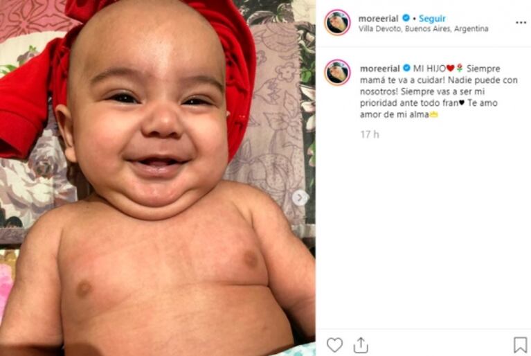 El significativo mensaje de Morena Rial a su hijo, tras separarse de Facundo Ambrosioni