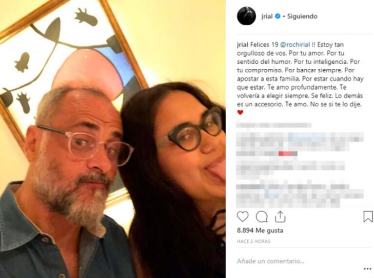 El significativo mensaje de Rial a su hija Rocío por su cumpleaños: "Felices 19; te volvería a elegir siempre"