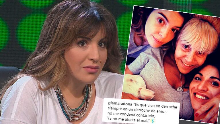 El significativo posteo que Gianinna Maradona le dedicó a Claudia Villafañe y Dalma