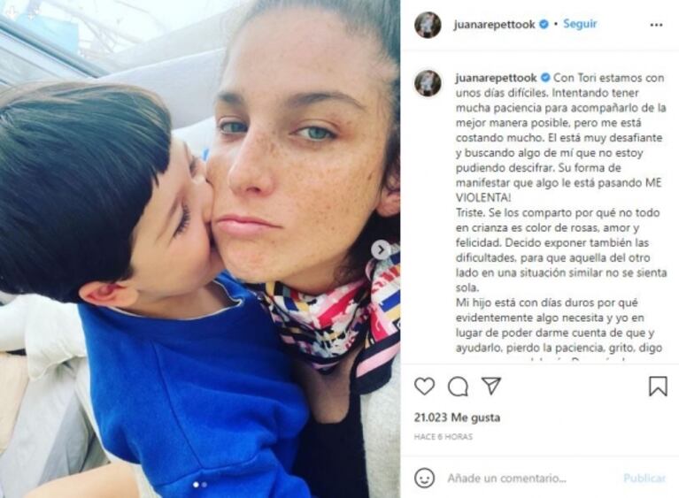 El sincericidio de Juana Repetto sobre cómo repercutió la llegada de su bebé: "No todo en crianza es color de rosas, amor y felicidad"