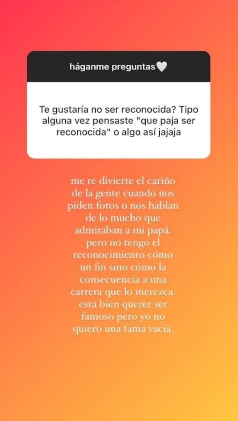 El sincericidio de Martita Fort cuando le preguntaron si le gustaría ser reconocida como su papá: "Yo no quiero una fama vacía”