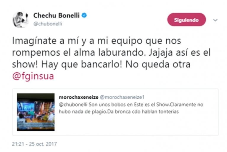 El sorpresivo cruce en Twitter de Paula Chaves y Chechu Bonelli: "¡Hay que reírse un poco más!"