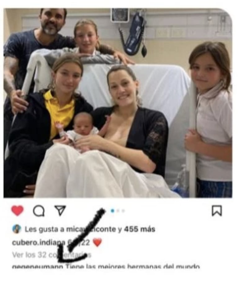 El sorpresivo gesto de Geraldine Neumann al ver una foto de Luca Cubero