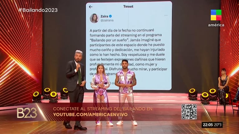 El sorpresivo gesto de Marcelo Polino con Zaira Nara tras su explosiva renuncia al streaming del Bailando