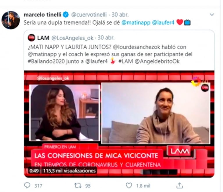 El sorpresivo guiño de Fede Bal a Laurita Fernández tras la separación de Nicolás Cabré 