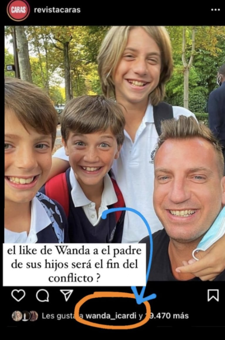 El sorpresivo "me gusta" de Wanda Nara a Maxi López en una de sus fotos en plena guerra