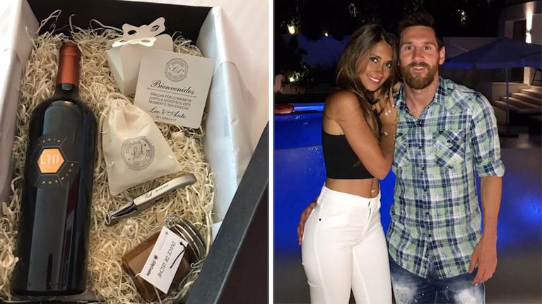 El souvenir de la boda de Lionel Messi y Antonela Roccuzzo. (Foto: Twitter e Instagram)