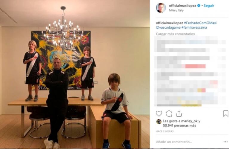 El sugerente posteo de Maxi López, luego de que Wanda Nara contara que su hijo mayor es del equipo de Icardi