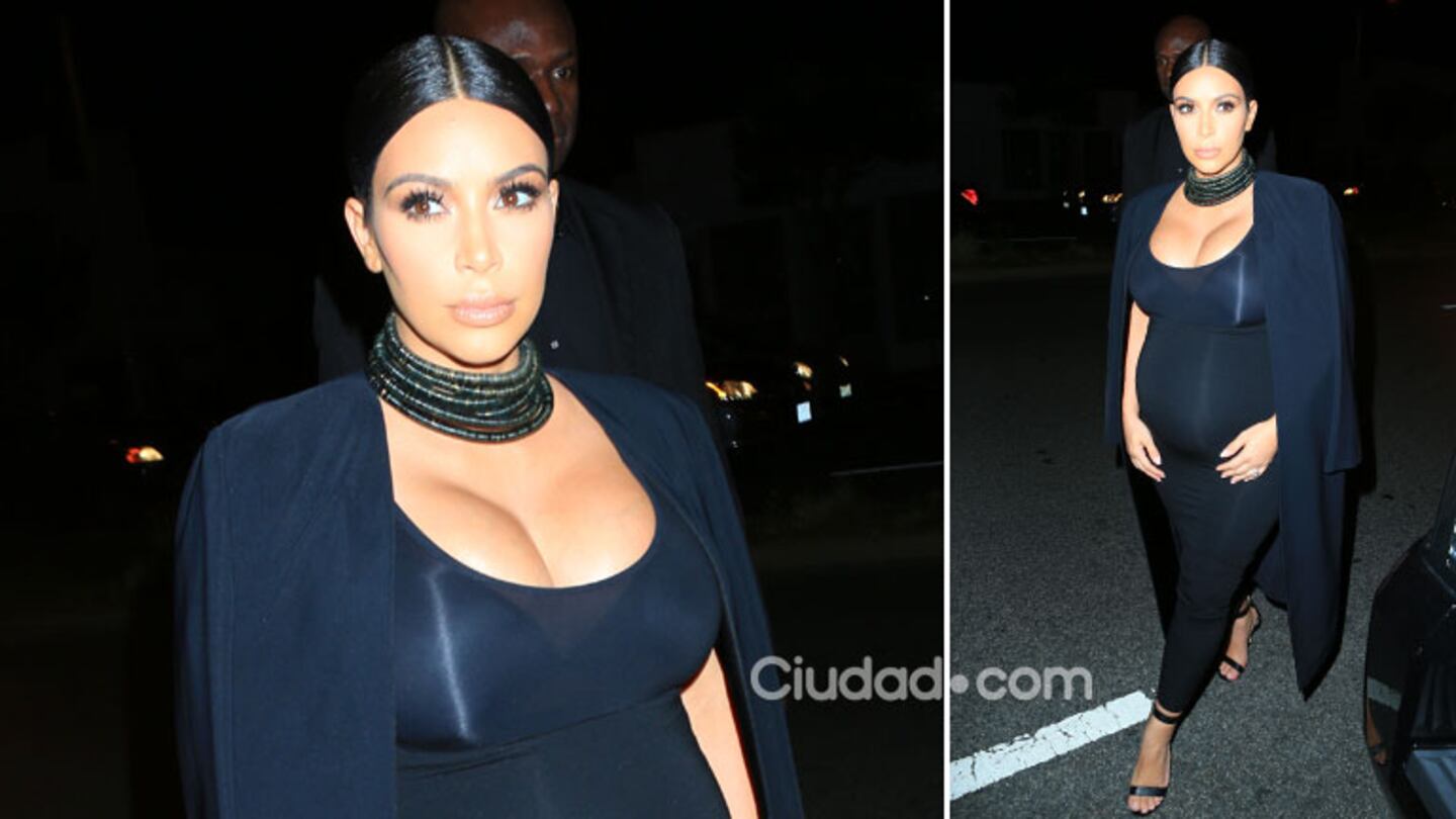 El súper escote XXL de Kim Kardashian en la exclusiva fiesta 50º aniversario de Cosmopolitan. (Foto: Grosby Group)