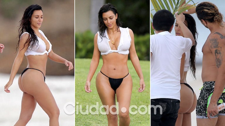 El súper lomazo sin Photoshop de Kim Kardashian. (Foto: Grosby Group)