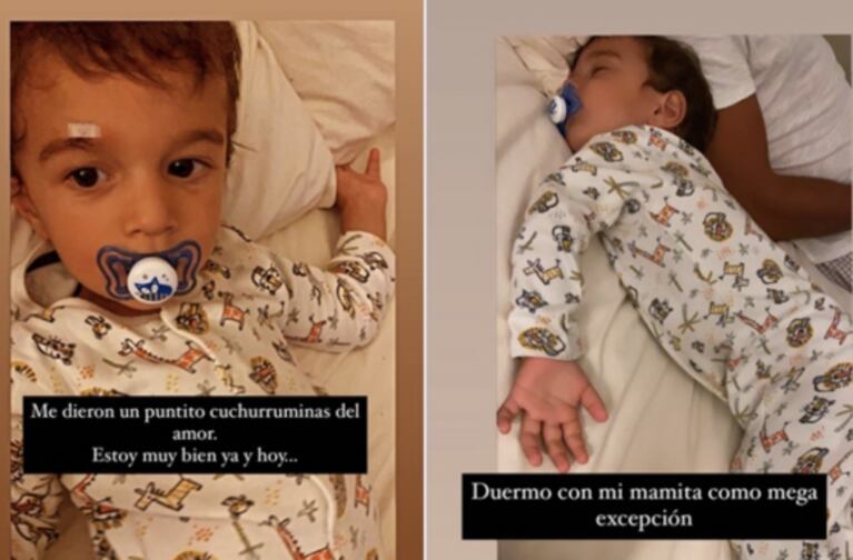 El susto de Luli Fernández por el tropezón de su hijito, que terminó en la clínica: "Para mí fue el fin del mundo"