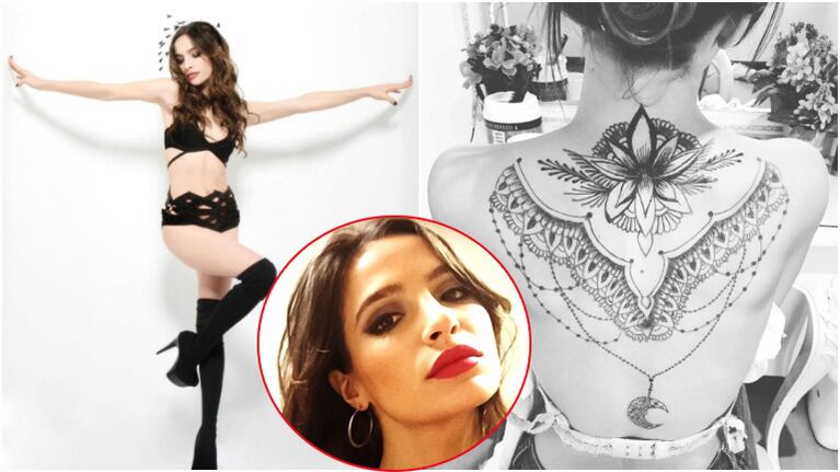 El tatuaje de henna súper jugado de Brenda Asnicar en la espalda (Fotos: Instagram)