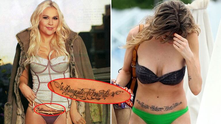 El tatuaje de Verónica Ojeda en una súper zona hot… ¡inspirado en Guillermina Valdés! (Foto: revista Gente)