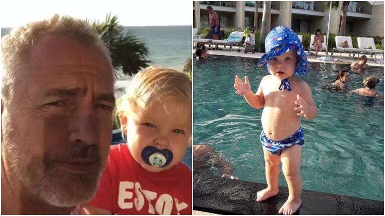 El tierno álbum de fotos de Marley en Tulum en el cumplemes de Mirko: Nos fuimos unos días de vacaciones a festejarlo