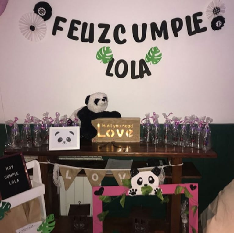 El tierno festejo de cumple de la hija de Pamela David: ambientación de pandas y pijamada con amigas