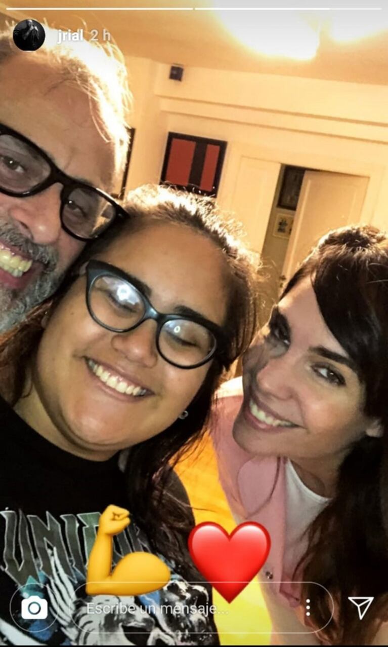 El tierno gesto de Jorge Rial con su hija Rocío y su novia, Romina Pereiro, en Instagram