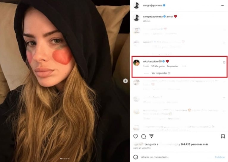 El tierno gesto de Nicolás Cabré con China Suárez, tras separarse de Rusherking, que hizo estallar las redes: le puso un corazoncito en su muro
