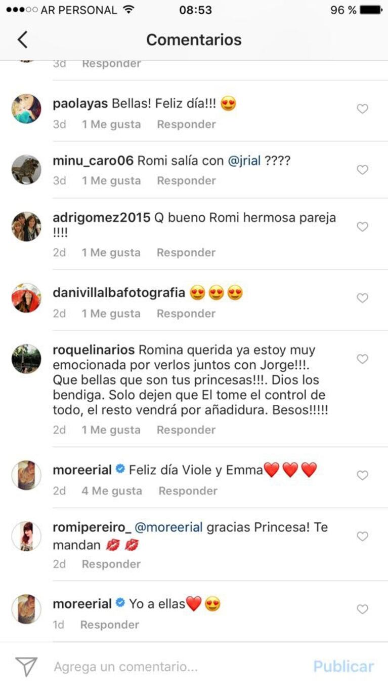 El tierno ida y vuelta de Morena Rial con Romina Pereiro en Instagram