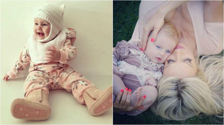 El tierno look a prueba de bajas temperaturas de Matilda, la hija de Luciana Salazar: Me la como a besos