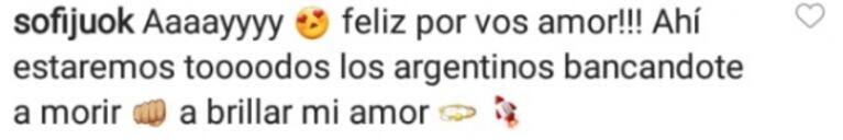 El tierno mensaje de Jujuy Jiménez a Juan Martín del Potro: "¡Feliz por vos, mi amor!"