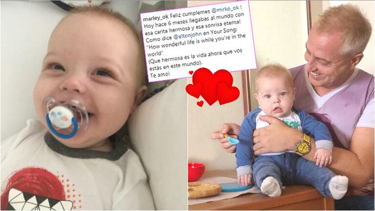 El tierno mensaje de Marley a su hijo por sus 6 meses de vida (Fotos: Instagram)