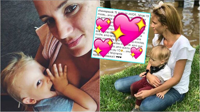 El tierno mensaje de Paula Chaves a su hijo a 19 meses de su nacimiento (Fotos: Instagram)