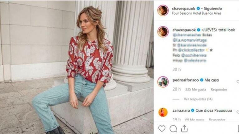 El tierno piropo de Pedro Alfonso en una bella foto que compartió Paula Chaves:  "¡Me caso!"