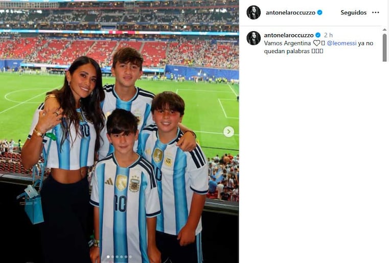 El tierno posteo de Antonela Roccuzzo para Messi después de la clasificación de Argentina (Foto: Instagram @antonelaroccuzzo)