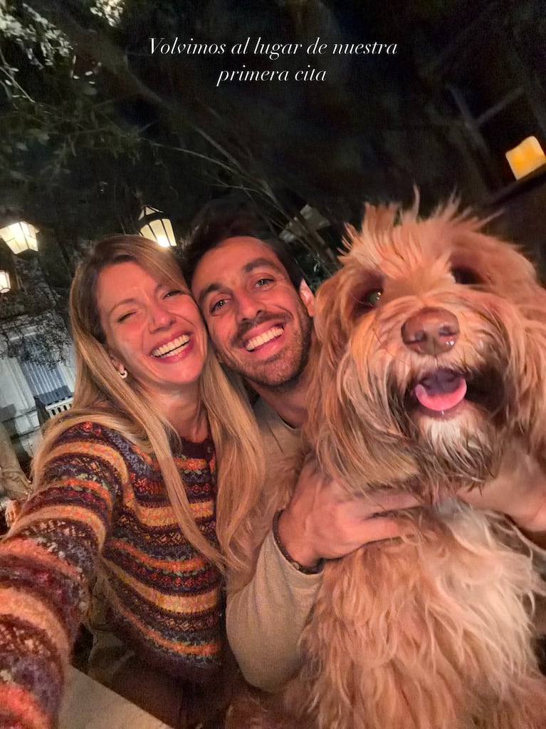 El tierno posteo de Laurita Fernández con Matías Busquet y su perra Miel. Crédito: Instagram