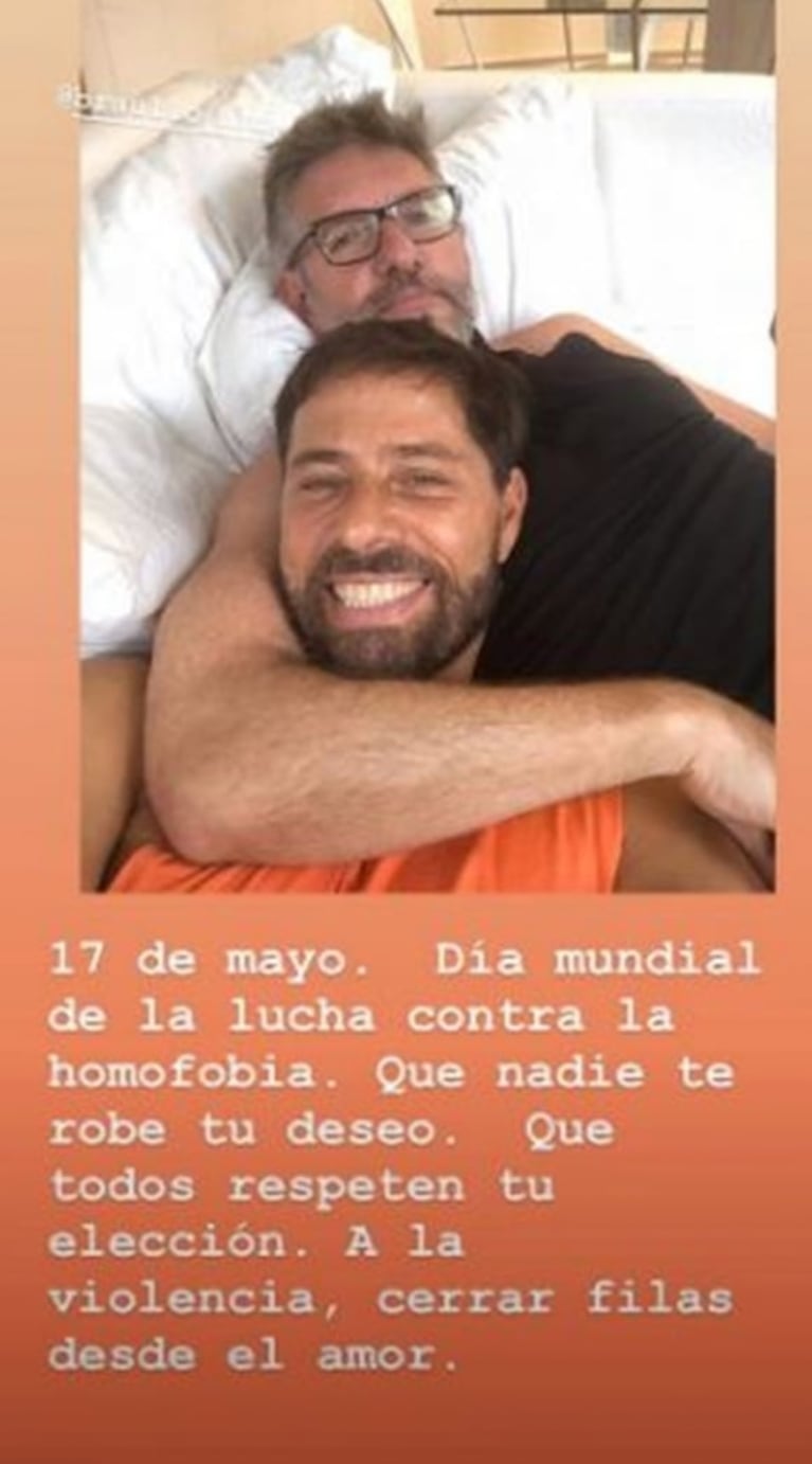 El tierno posteo de Novaresio con su novio por el Día contra la Homofobia, la Transfobia y la Bifobia: "Que nadie robe tu deseo"