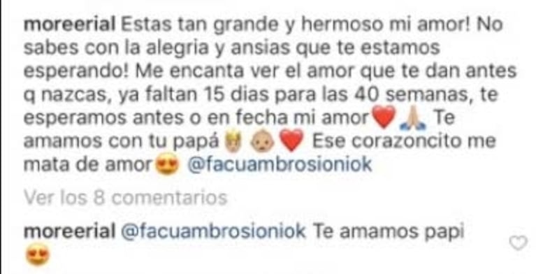 El tierno posteo que Morena Rial le dedicó a su bebé, a dos semanas de dar a luz: "Te estamos esperando"