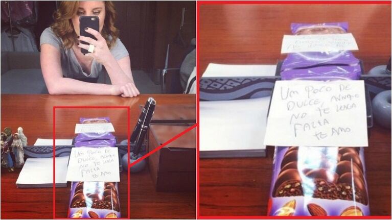 El tierno regalo que Jorge Rial le dejó a Agustina Kämpfer en el camarín (Foto: Instagram)