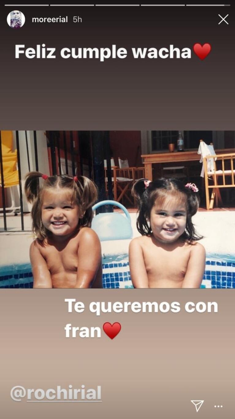 El tierno saludo de cumple de Morena Rial a Rocío, con foto retro incluida: "Te queremos"