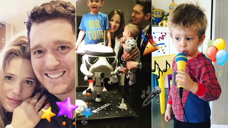 El tierno video de Noah cantándole el feliz cumpleaños a Bublé (Foto: Instagram)